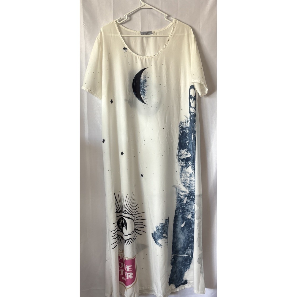 Misslook Lone Star Beer Festival Hippie Art To Wear Texas Dress‎  Size 3XL